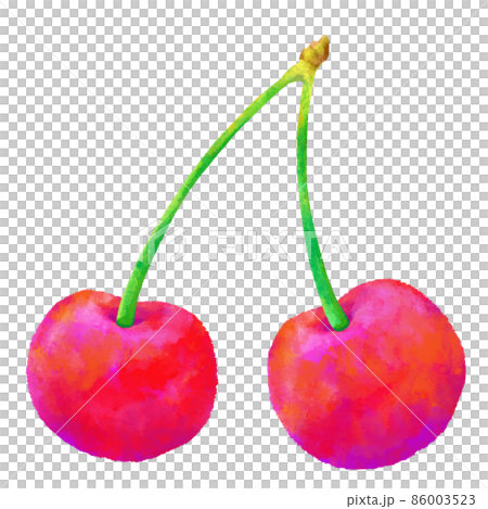 Cherry watercolor hand-painted fruit 86003523