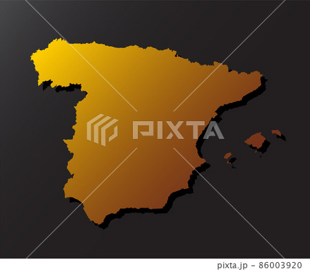 Vector map Spain gold style, Europe country Vector map Spain gold style, Europe country 86003920