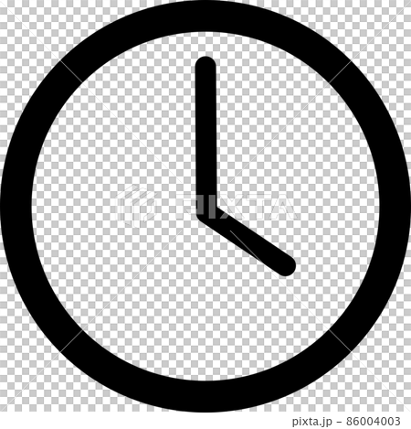 Simple pictogram illustration of a clock Simple pictogram illustration of a clock 86004003
