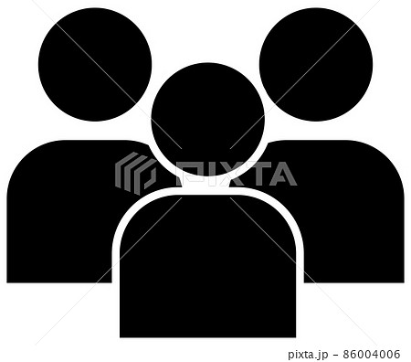 複数人のアバターのシンプルなピクトグラム 複数人のアバターのシンプルなピクトグラム 86004006