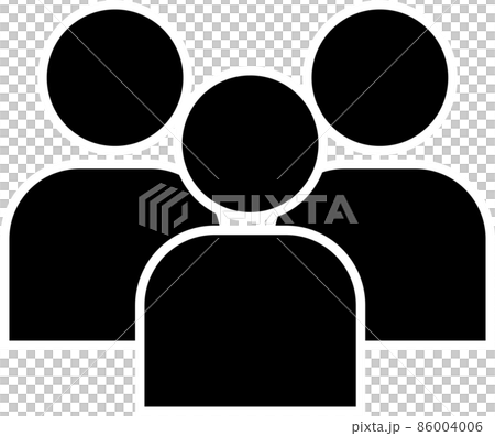 複数人のアバターのシンプルなピクトグラム 複数人のアバターのシンプルなピクトグラム 86004006