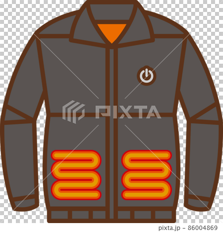 黒色の電熱ジャケットのイラスト 86004869