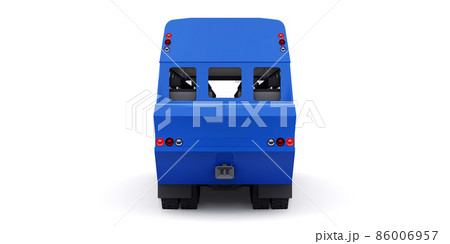 Bus to transport workers to hard to reach areas. 3D illustration. 86006957