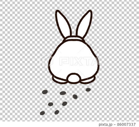 うんちをしたウサギ 86007337
