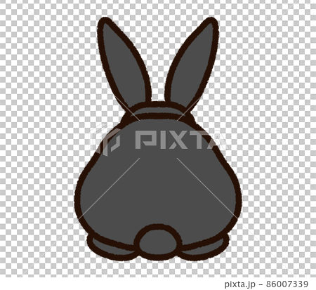 Back view of a cute rabbit 86007339