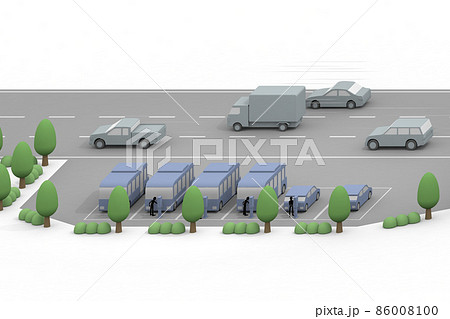 電気自動車と充電器。充電中のEV車と充電スタンド。道路設置の充電スポット利用する。 86008100