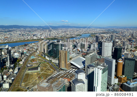 梅田ビル群上空からの景色～空撮～ 86008491