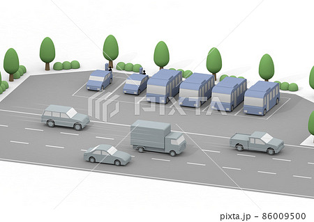 EV自動車に充電する。道路脇に充電器設置。充電スタンドからバッテリーに充電。自然環境を考えた自動車。 EV自動車に充電する。道路脇に充電器設置。充電スタンドからバッテリーに充電。自然環境を考えた自動車。 86009500