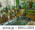 Interior of a green meeting room in a modern office 86011868
