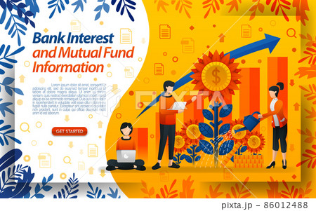 banking to save mutual funds. good bank interest. water the flowers, concept vector ilustration. can use for landing page, template, ui, web, mobile app, poster, banner, flyer, document, website banking to save mutual funds. good bank interest. water the flowers, concept vector ilustration. can use for landing page, template, ui, web, mobile app, poster, banner, flyer, document, website 86012488