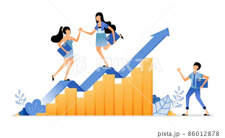 Illustration of fluctuations in stock sales and investments to analyze company performance future strategy. Vector design can be use for website, web, poster, banner, flyer, mobile apps, social media Illustration of fluctuations in stock sales and investments to analyze company performance future strategy. Vector design can be use for website, web, poster, banner, flyer, mobile apps, social media 86012878