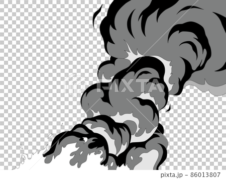 爆炸燃燒的煙霧 爆炸燃燒的煙霧 86013807