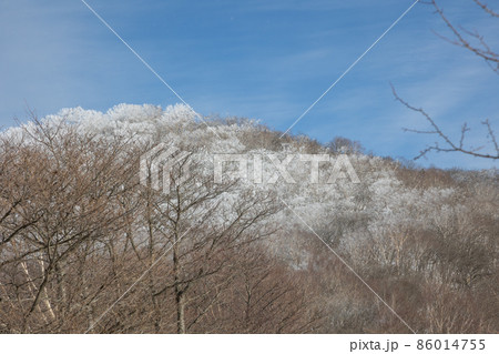 霧氷林に覆われた長七郎山 赤城山系 霧氷林に覆われた長七郎山 赤城山系 86014755