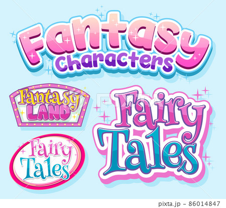 Once upon a time text word in cartoon style 86014847