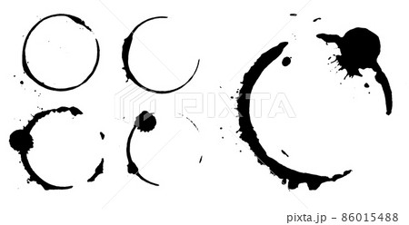 Coffee mug footprint texture. Careless blots and dots on light background. Texture of poster back. Vector Coffee mug footprint texture. Careless blots and dots on light background. Texture of poster back. Vector 86015488