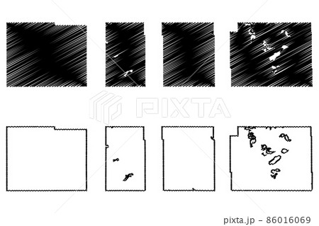 Lyon, Lincoln, Mower and Otter Tail County, Minnesota (U.S. county, United States of America, USA, U.S., US) map vector illustration, scribble sketch map 86016069