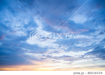 Twilight with clouds 86016439