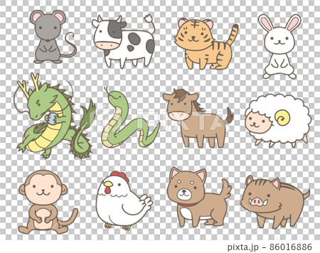十二生肖的插圖 86016886