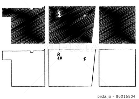 Lauderdale, Lincoln and Leake County, Mississippi (U.S. county, United States of America, USA, U.S., US) map vector illustration, scribble sketch map 86016904