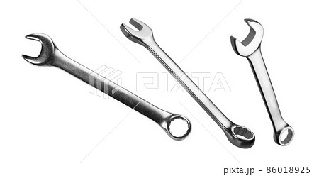 Wrench in different angles on a white background 86018925
