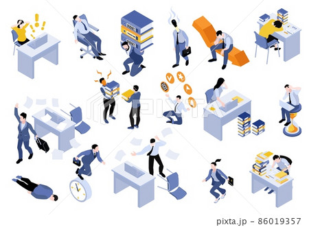 Isometric Business Stress Set 86019357