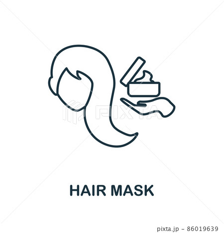 Hair Mask icon. Line element from hairdresser collection. Linear Hair Mask icon sign for web design, infographics and more. 86019639