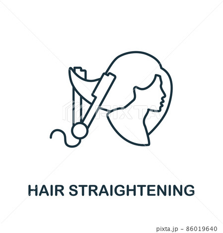 Hair Straightening icon. Line element from hairdresser collection. Linear Hair Straightening icon sign for web design, infographics and more. 86019640