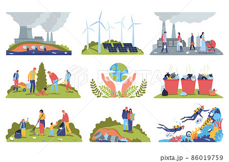 Ecology Pollution Compositions Set 86019759