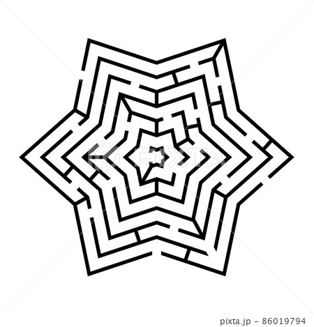 Labyrinth Flat Illustration Labyrinth Flat Illustration 86019794