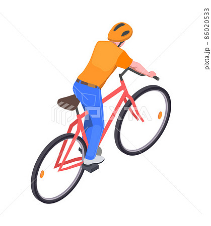 Cyclist Isometric Icon Cyclist Isometric Icon 86020533