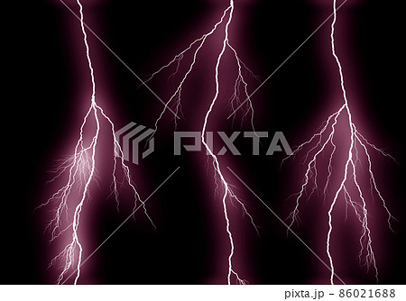 Some different lightning bolts isolated on black Some different lightning bolts isolated on black 86021688