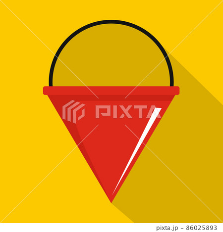 Fire bucket icon, flat style Fire bucket icon, flat style 86025893
