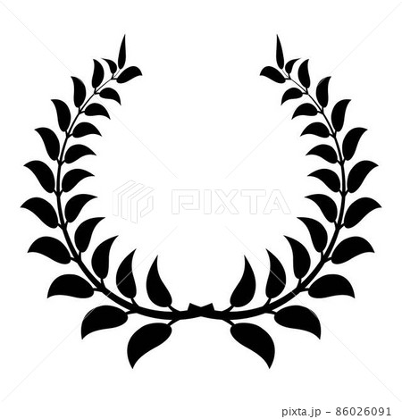 Plant wreath icon, simple style 86026091