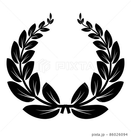 Leaf wreath icon, simple style Leaf wreath icon, simple style 86026094