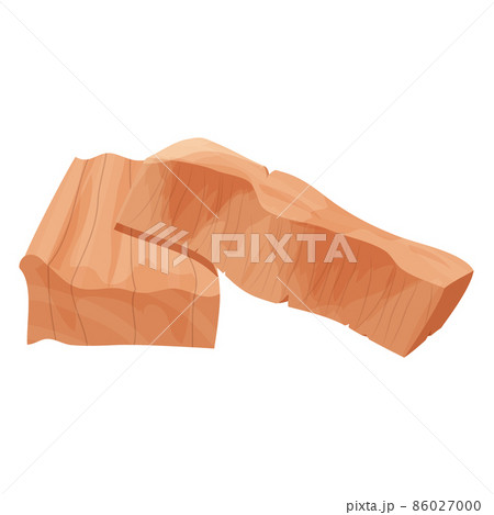 Set Chandan or sandalwood pieces aromatherapy ingredient detailed in cartoon style isolated on white background. Cut part, close up, medical plant. 86027000