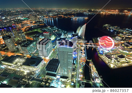 【神奈川県】横浜みなとみらいの夜景 86027357