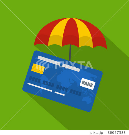 Credit card icon, flat style 86027583