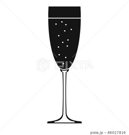 Sparkling champagne icon, simple style 86027816