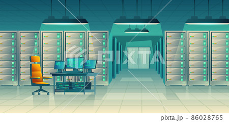 Vector server center, control room, data storage 86028765