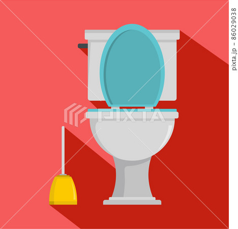 Comfort toilet icon, flat style Comfort toilet icon, flat style 86029038