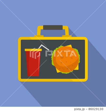 Food for lunch icon, flat style Food for lunch icon, flat style 86029130