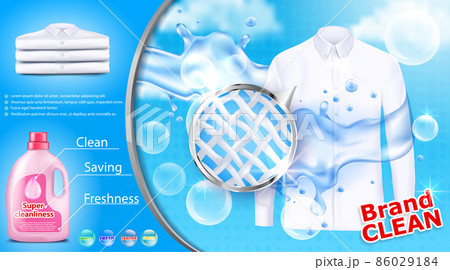 Laundry detergent advertising poster Laundry detergent advertising poster 86029184