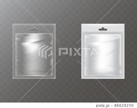 Plastic packets with hand hole realistic vector Plastic packets with hand hole realistic vector 86029250