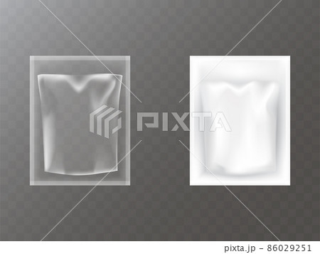 Plastic packets realistic vector Plastic packets realistic vector 86029251