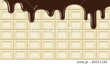 ホワイトチョコレート 板チョコ イラスト リアル バレンタイン のイラスト素材