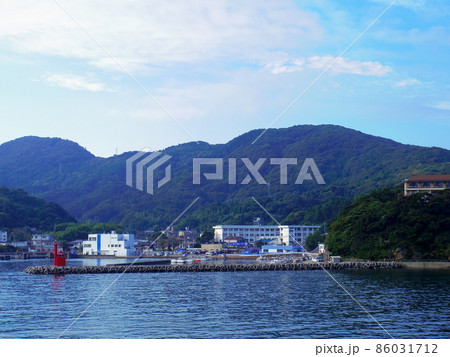 海上より望む佐賀関港(大分県大分市) 海上より望む佐賀関港(大分県大分市) 86031712