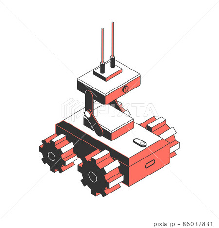 Isometric Robot Icon Isometric Robot Icon 86032831