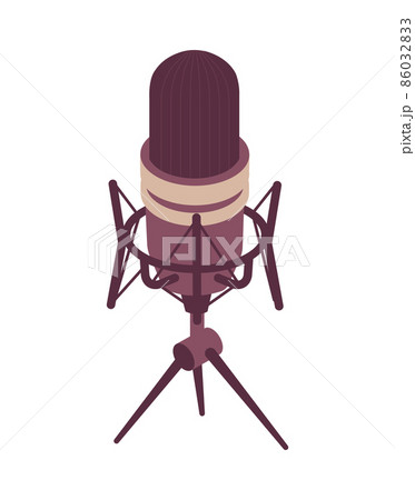 Microphone Isometric Illustration 86032833