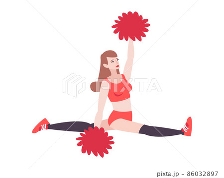 Cheerleader Flat Icon 86032897