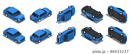Car Accidents Isometric Set 86033237